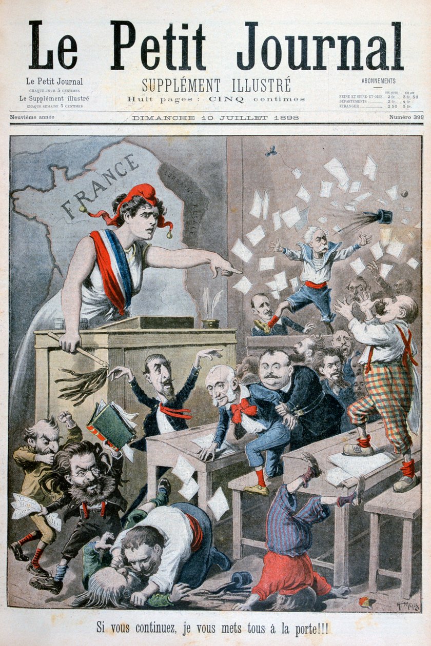Karikatura Poslanecké sněmovny, Paříž, 1898 od Henri Meyer