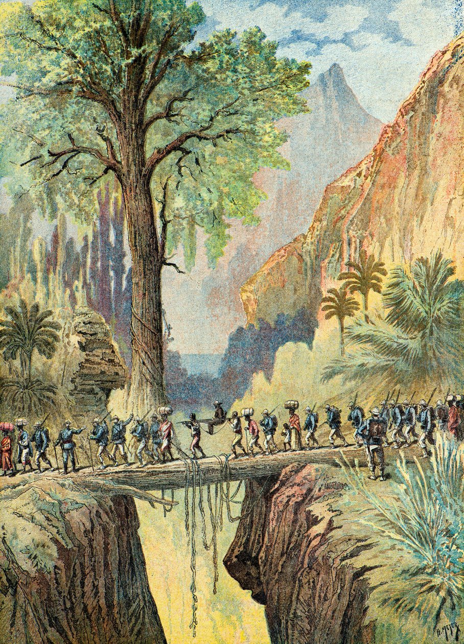 Charles Le Myre de Vilers a francouzští kolonisté,1895 (Ilustrace) od Henri Meyer