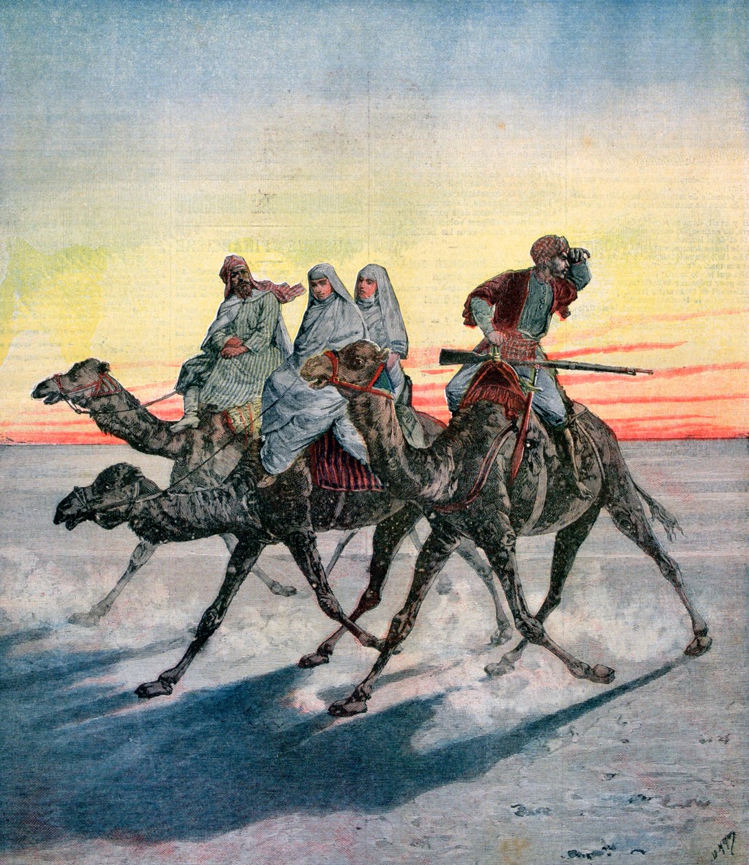 Útěk vězňů z Mahdi, Chartúm, Súdán, 1892 od Henri Meyer
