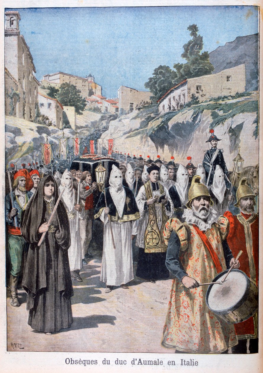 Pohřeb vévody z Aumale v Itálii, 1897 od Henri Meyer