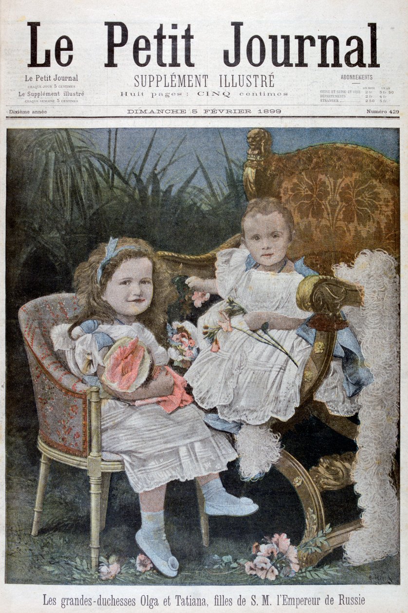 Velké vévodkyně Olga a Tatiana z Ruska, 1899 od Henri Meyer
