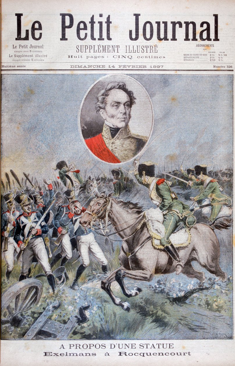 Isidore Exelmans francouzský voják, bitva u Rocquencourt, 1815 1897 od Henri Meyer