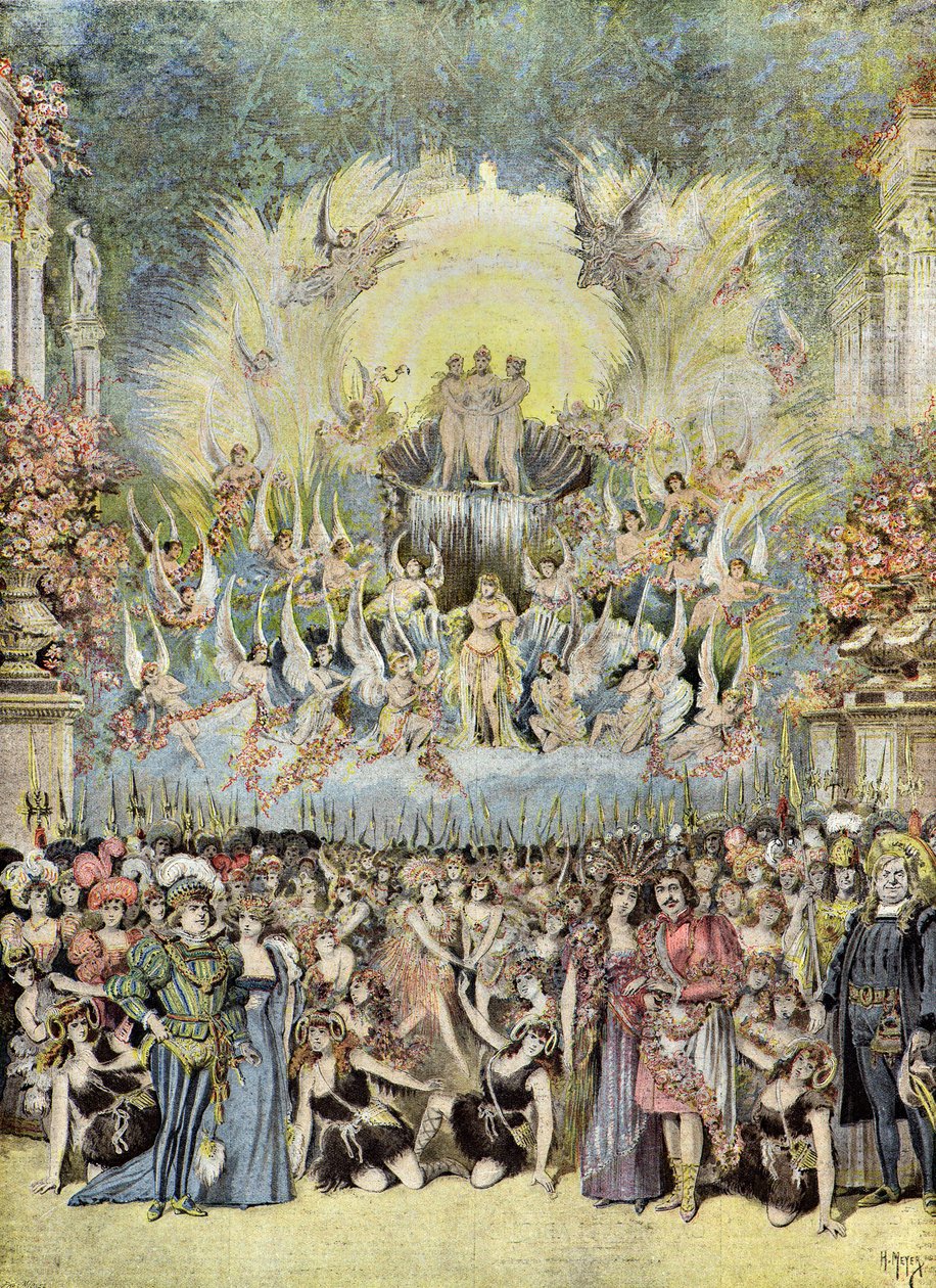 Soubor divadla de la gaite v Paříži, 1895 (Ilustrace) od Henri Meyer