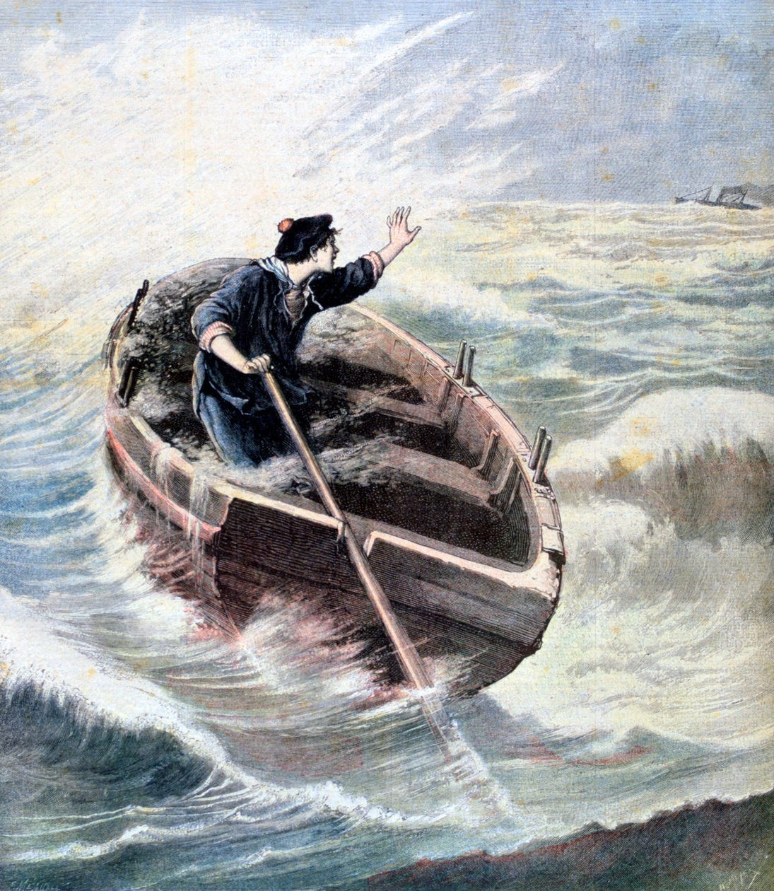 Ztraceni na moři, 1891 od Henri Meyer