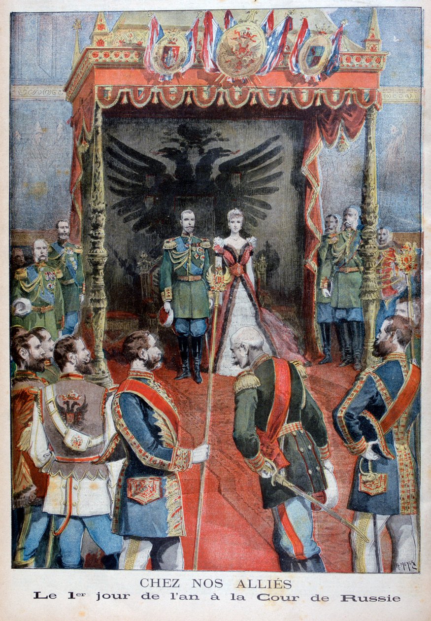 Novoroční recepce na ruském dvoře, 1897 od Henri Meyer