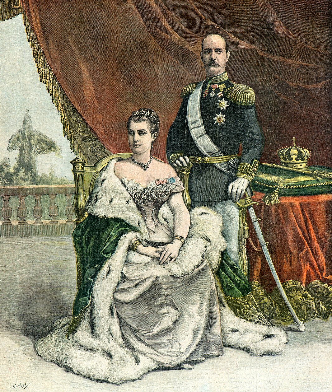 Portrét řeckého krále Jiřího I. od Henri Meyer