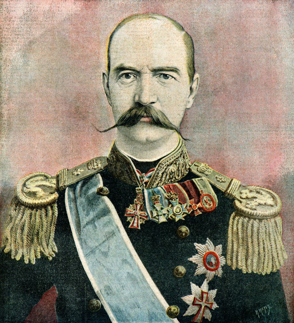 Portrét řeckého krále Jiřího I. od Henri Meyer