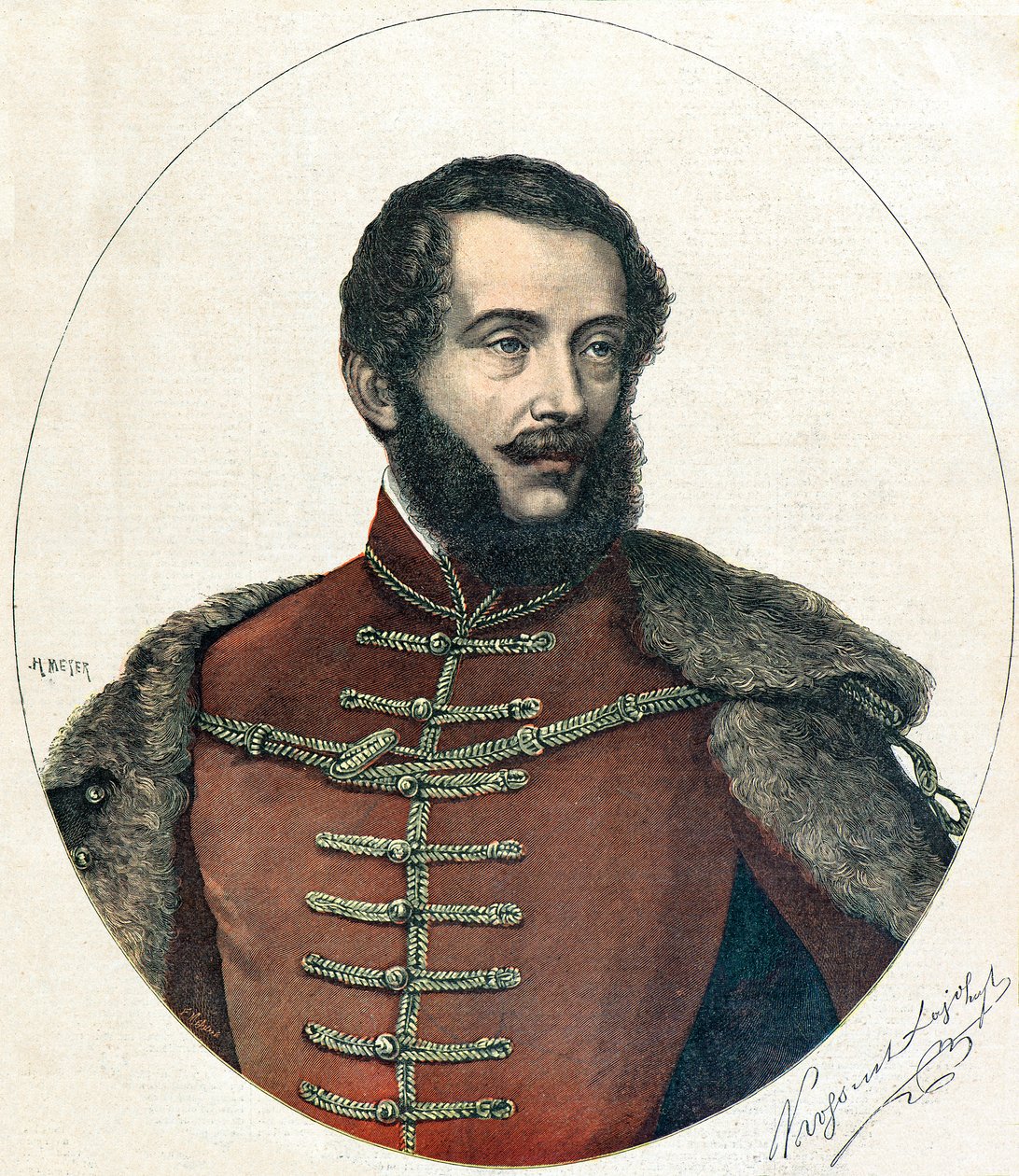 Portrét Lajose Kossutha od Henri Meyer
