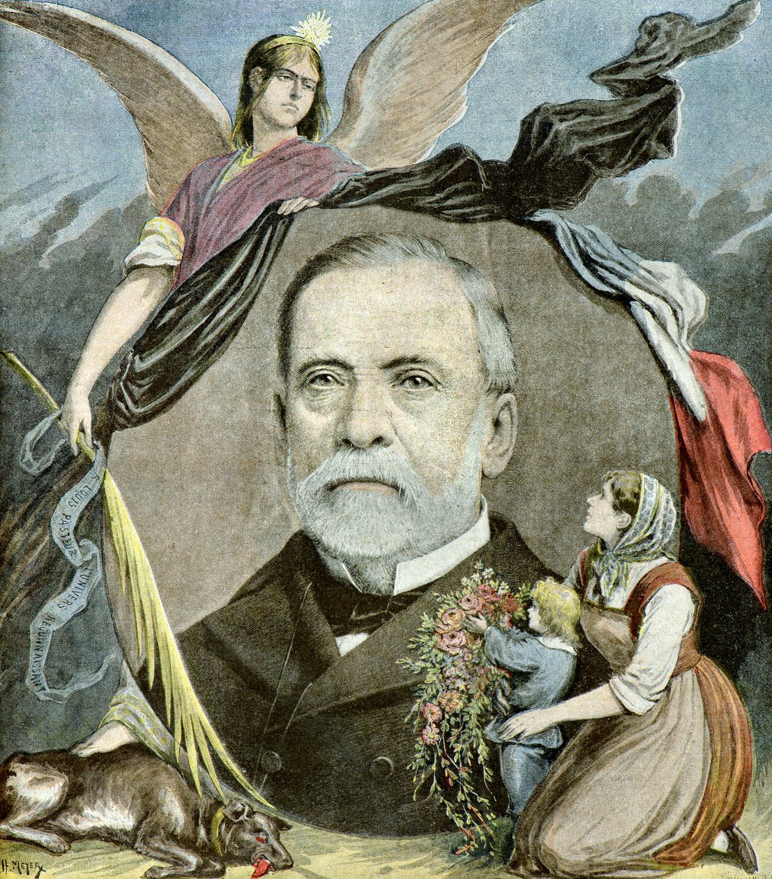 Portrét Louise Pasteura,1895 (Ilustrace) od Henri Meyer