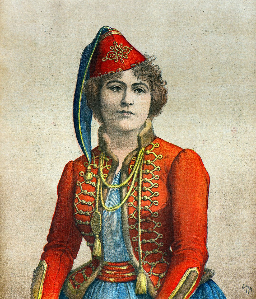 Portrét herečky Marie Delny od Henri Meyer