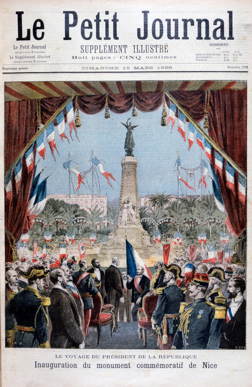 Prezident Faure na slavnostní inauguraci pomníku v Nice, 1896 od Henri Meyer