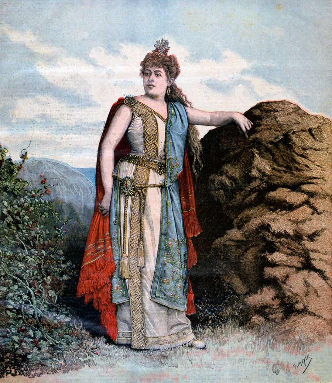 Renee Richard v opeře Sapho, 1893 od Henri Meyer