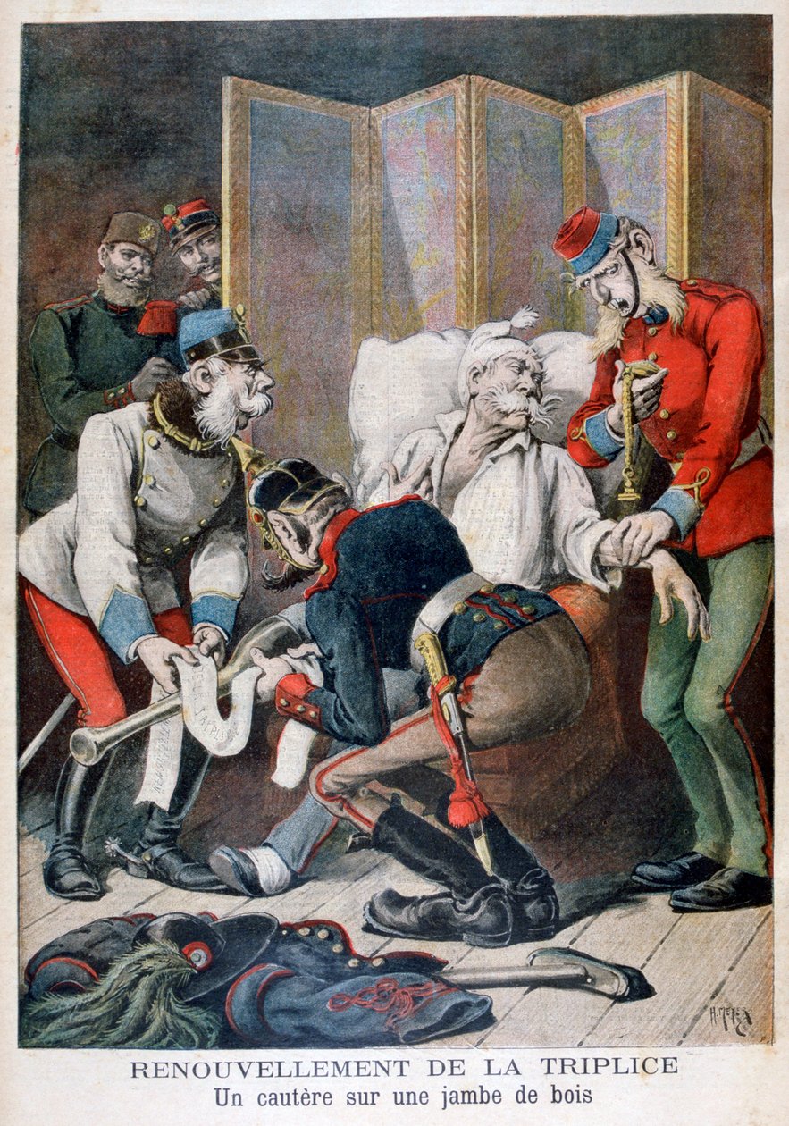 Obnovení trojité aliance Německa, Rakouska a Itálie, 1896 od Henri Meyer