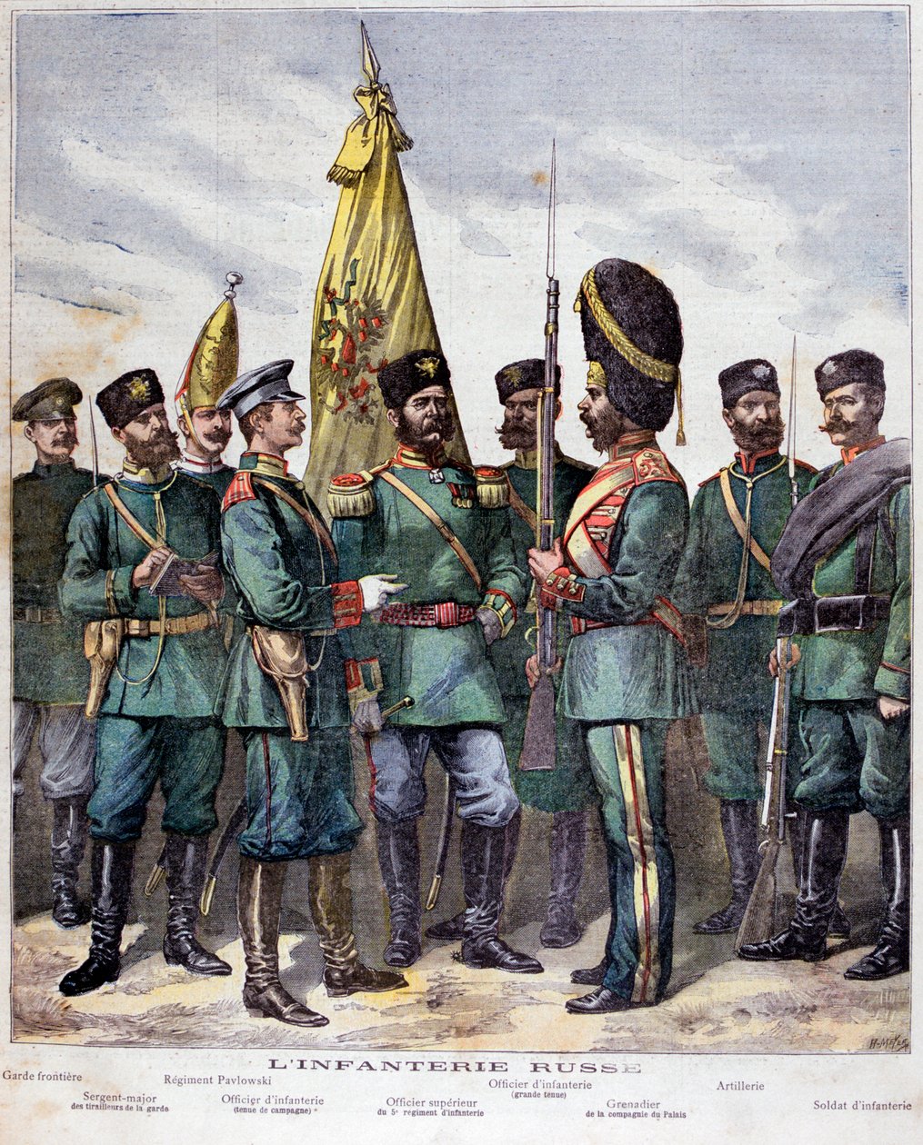 Ruská pěchota, 1892 od Henri Meyer
