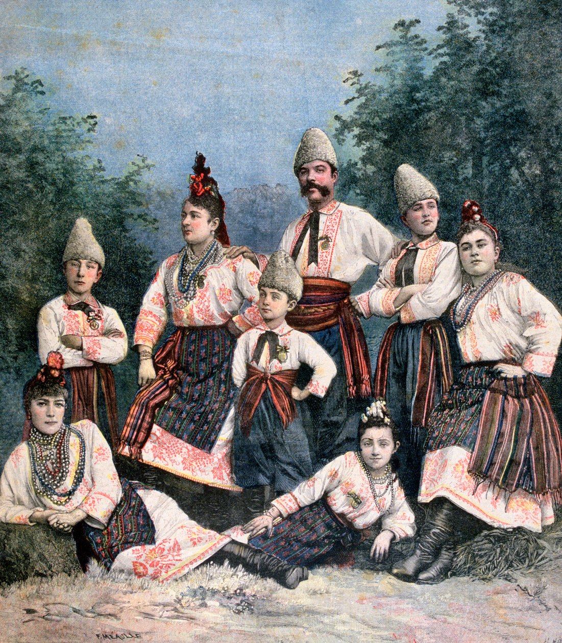 Ruští zpěváci, 1891 od Henri Meyer