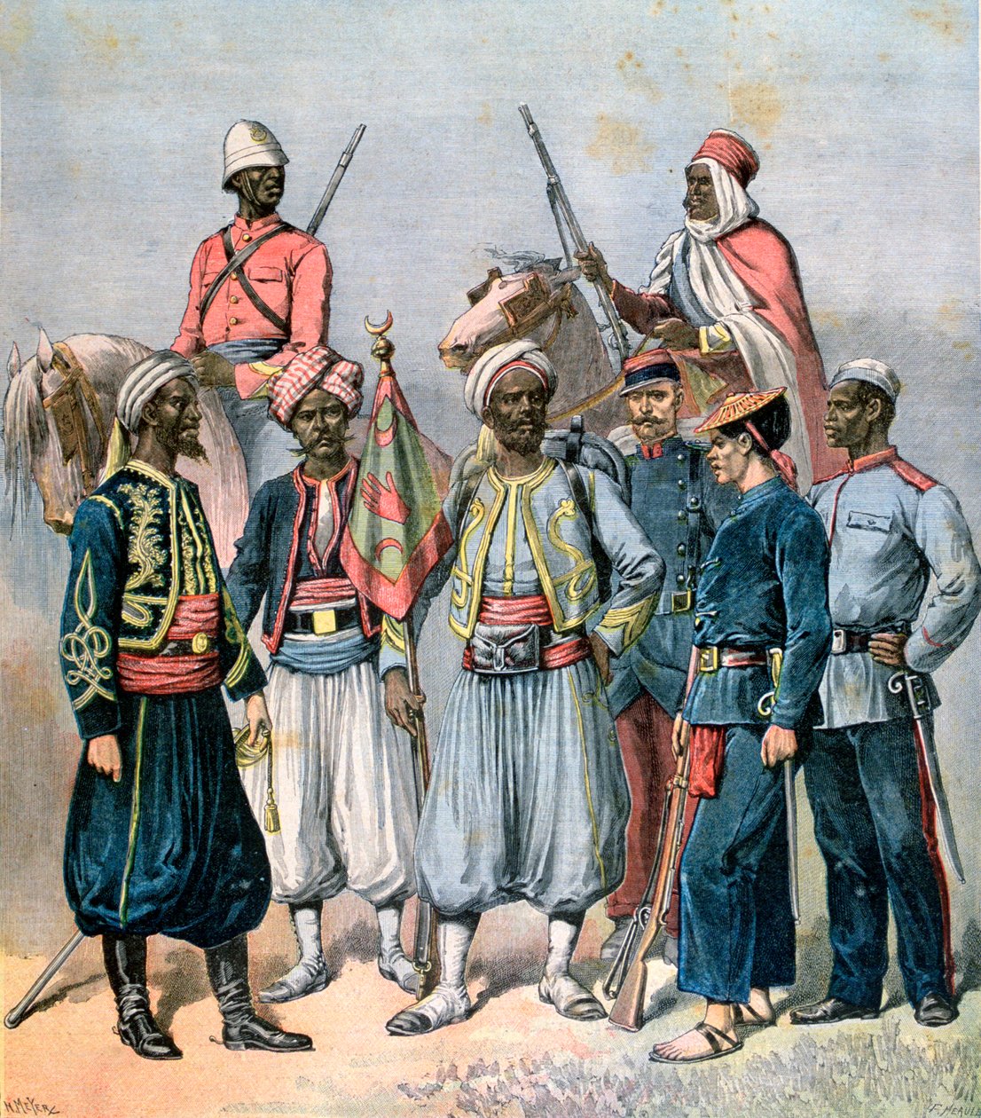 Francouzské koloniální síly, 1891. od Henri Meyer