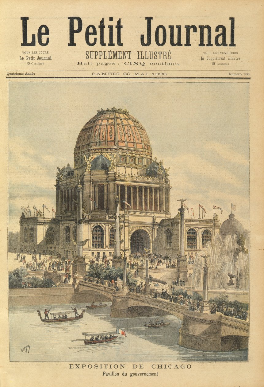 Vládní pavilon na výstavě v Chicagu, z Le Petit Journal, 20. května 1893 od Henri Meyer
