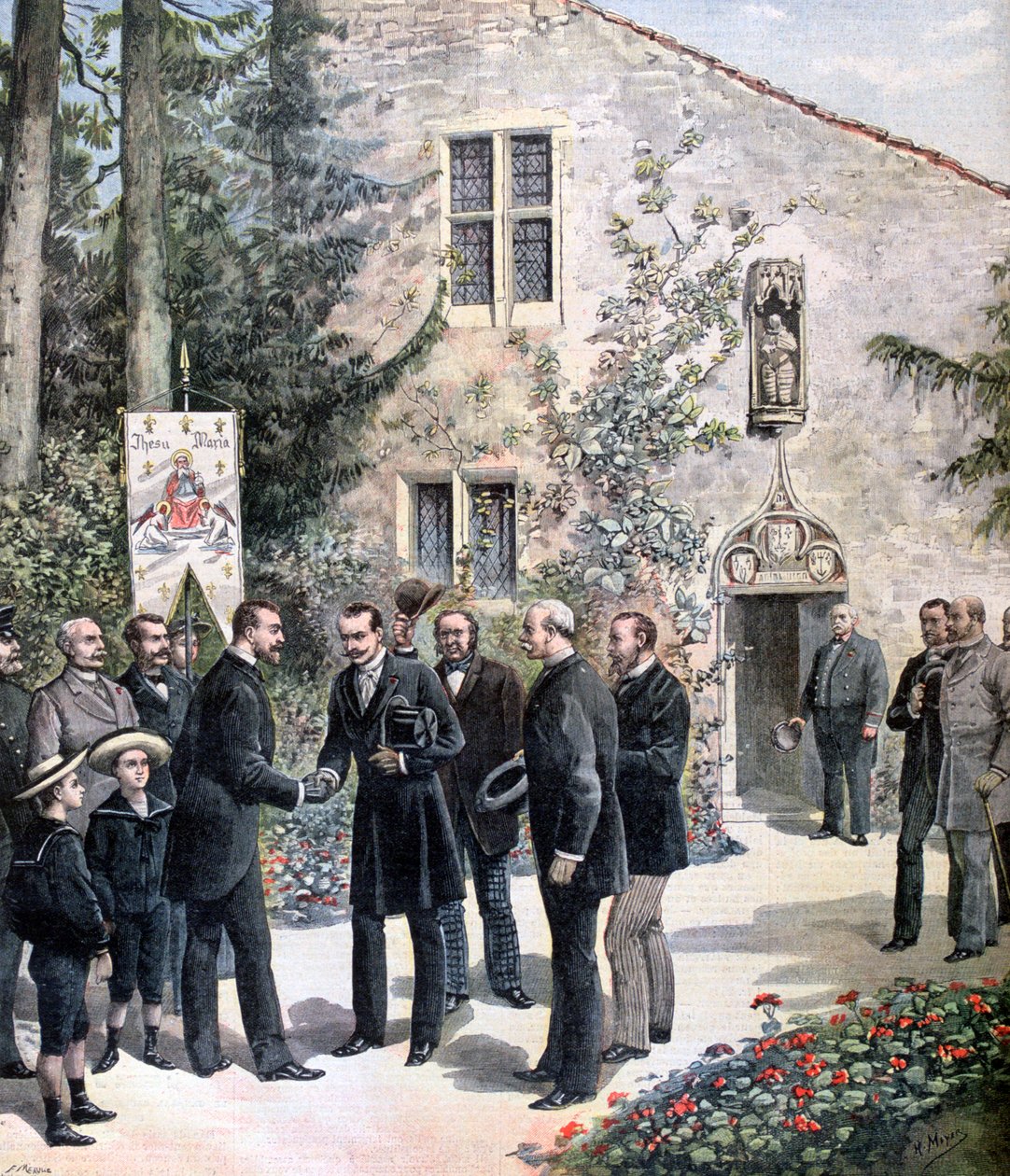 Velkovévoda Konstantin z Ruska na návštěvě domu Johanky z Arku, Domremy, 1892 od Henri Meyer