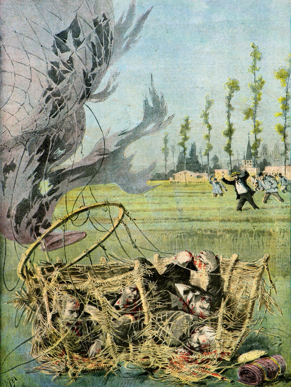 Katastrofa v Halu,1895 (Ilustrace) od Henri Meyer