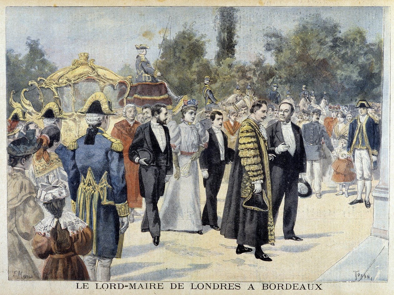 Lord Mayor of London do Bordeaux - v „“Le Petite Journal“ od Henri Meyer