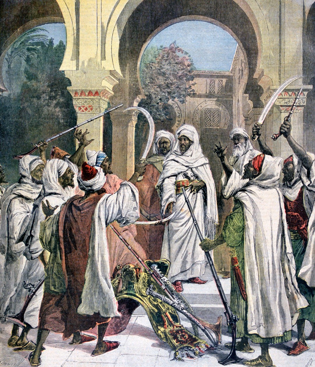 Kmenoví náčelníci přísahají věrnost marockému sultánovi, 1892 od Henri Meyer