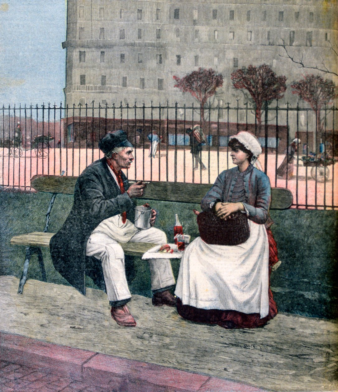 Oběd dělníků, 1891 od Henri Meyer