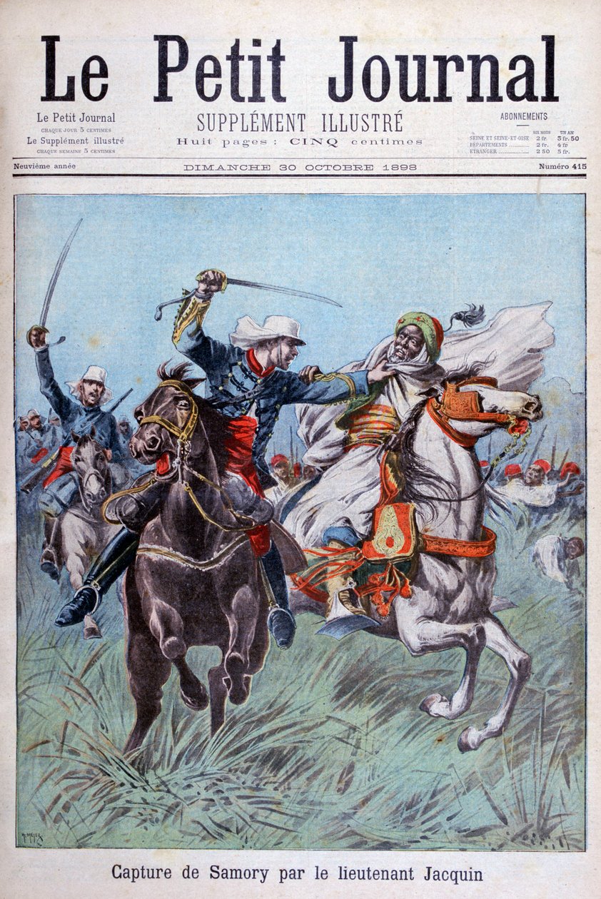 Dobytí Toure Samory poručíkem Jacquinem poblíž Guelemou v roce 1898. od Henri Meyer