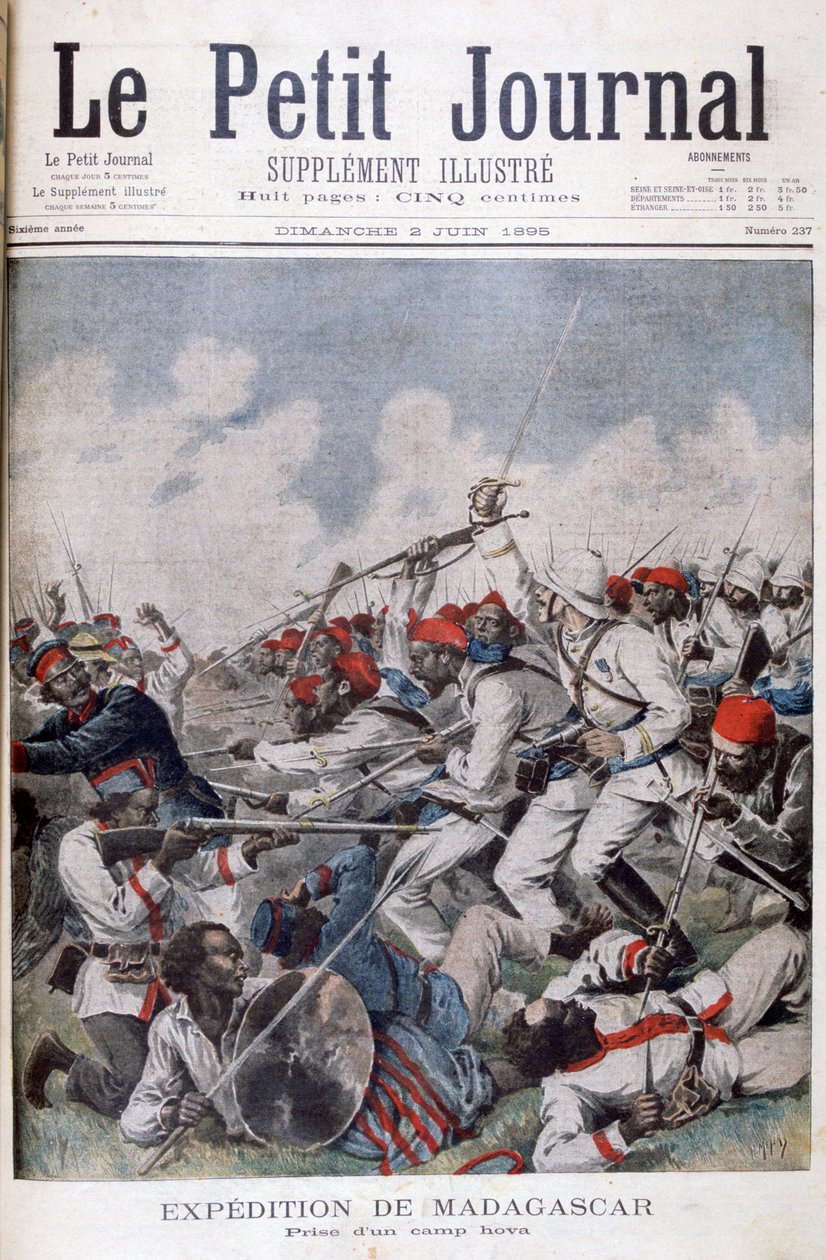 Dobytí tábora Hova, Madagaskar, 1895 od Henri Meyer