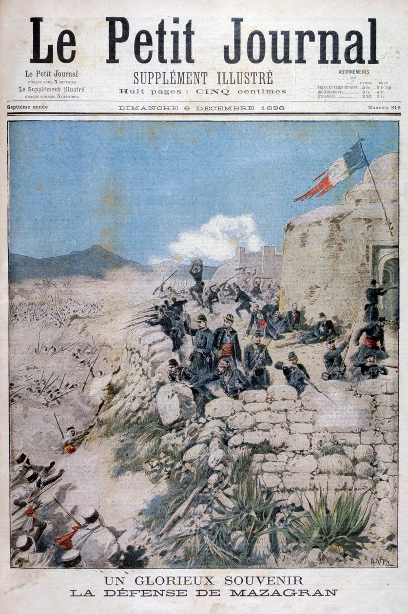 Obrana Mazagran, Alžírsko, 1896 od Henri Meyer