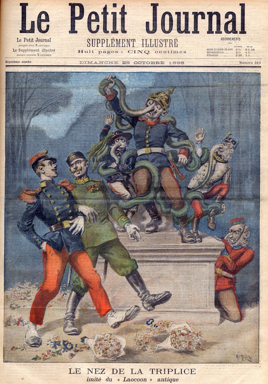 Nos Triplice po Laocoonu. Německo, Rakousko, Itálie před francouzsko-ruskou aliancí v „Le Petit Journal“, 25. října od Henri Meyer