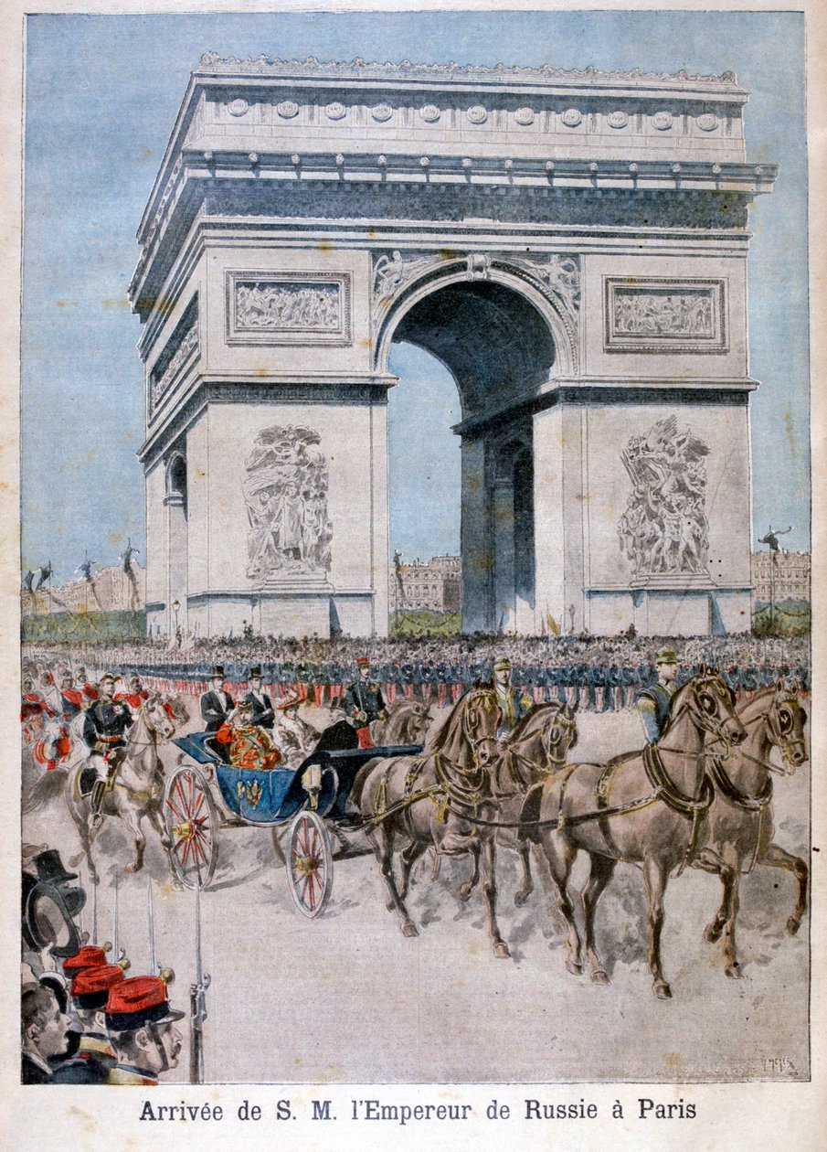 Car Nicholas II přijíždí do Paříže, 1896 od Henri Meyer