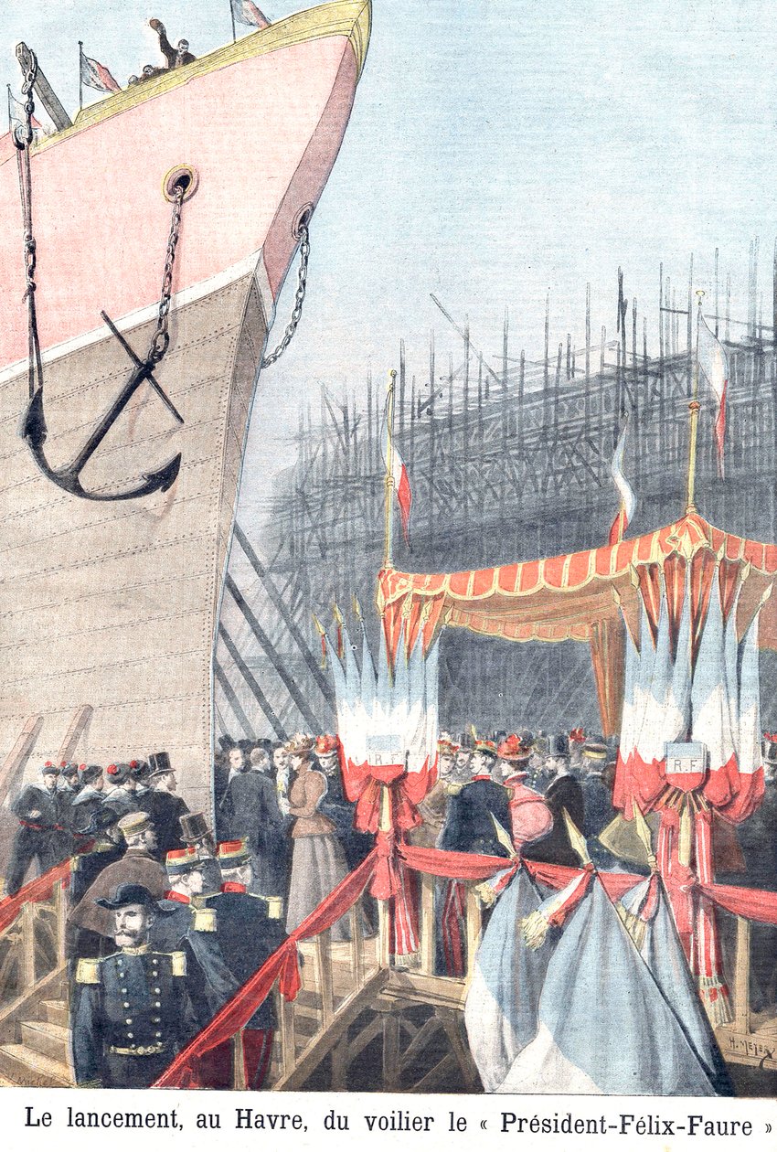 Odhalení plachetnice FelixFaure, Le Havre od Henri Meyer