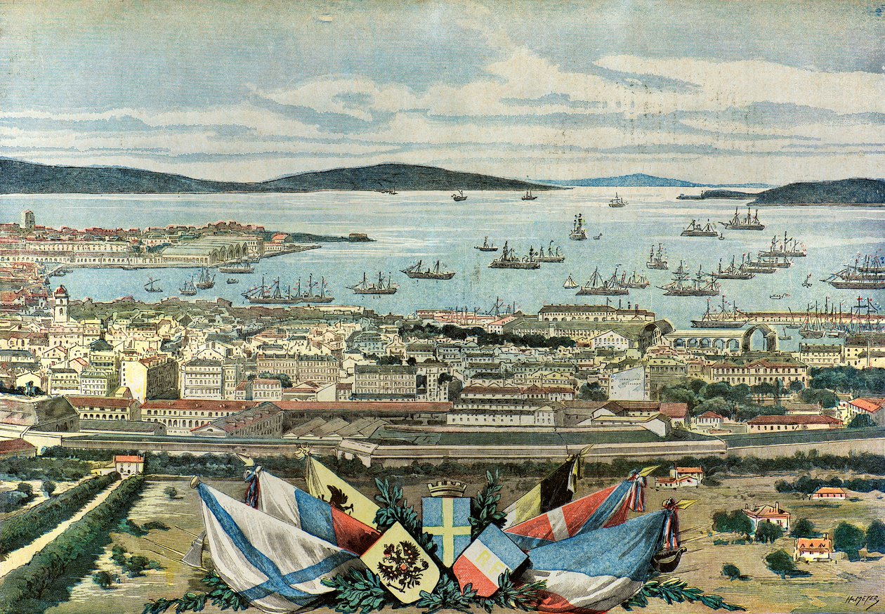 Pohled na přístav Toulon od Henri Meyer