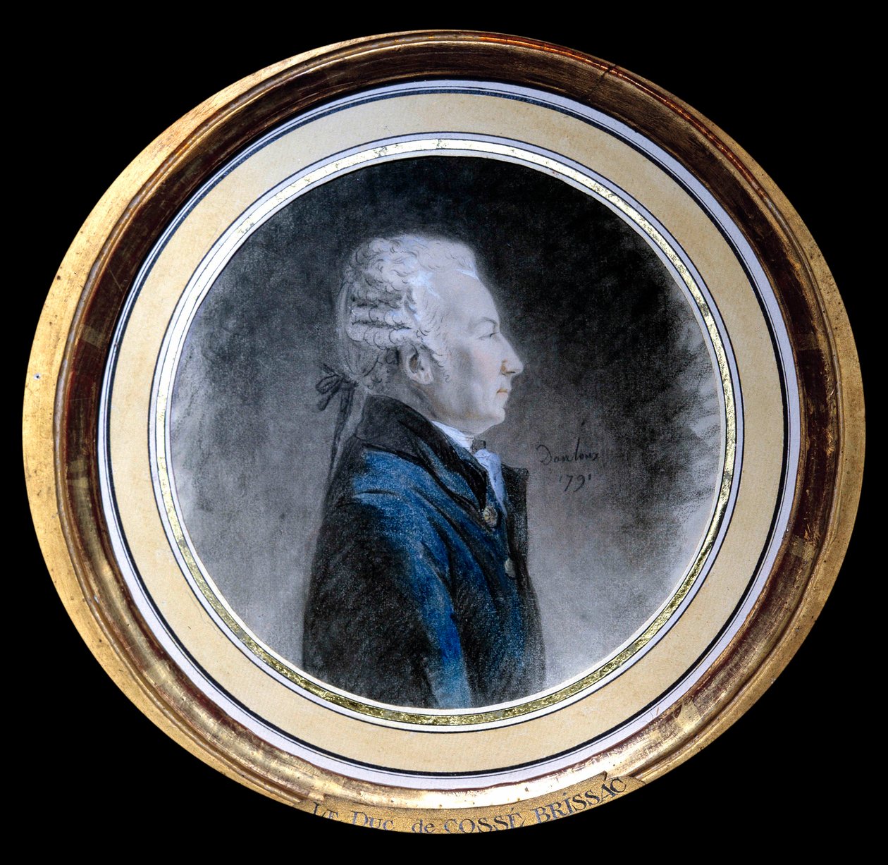 Portrét Louise Hercula Timoleona de Cosse (Cosse-Brissac) (1734-1792), vévody z Brissacu Je to velký košíkář ve Francii a guvernér Paříže v době francouzské revoluce. Akvarel připisovaný Henri Pierru Danlouxovi (1753-1809). 1791 od Henri Pierre (attr. to) Danloux