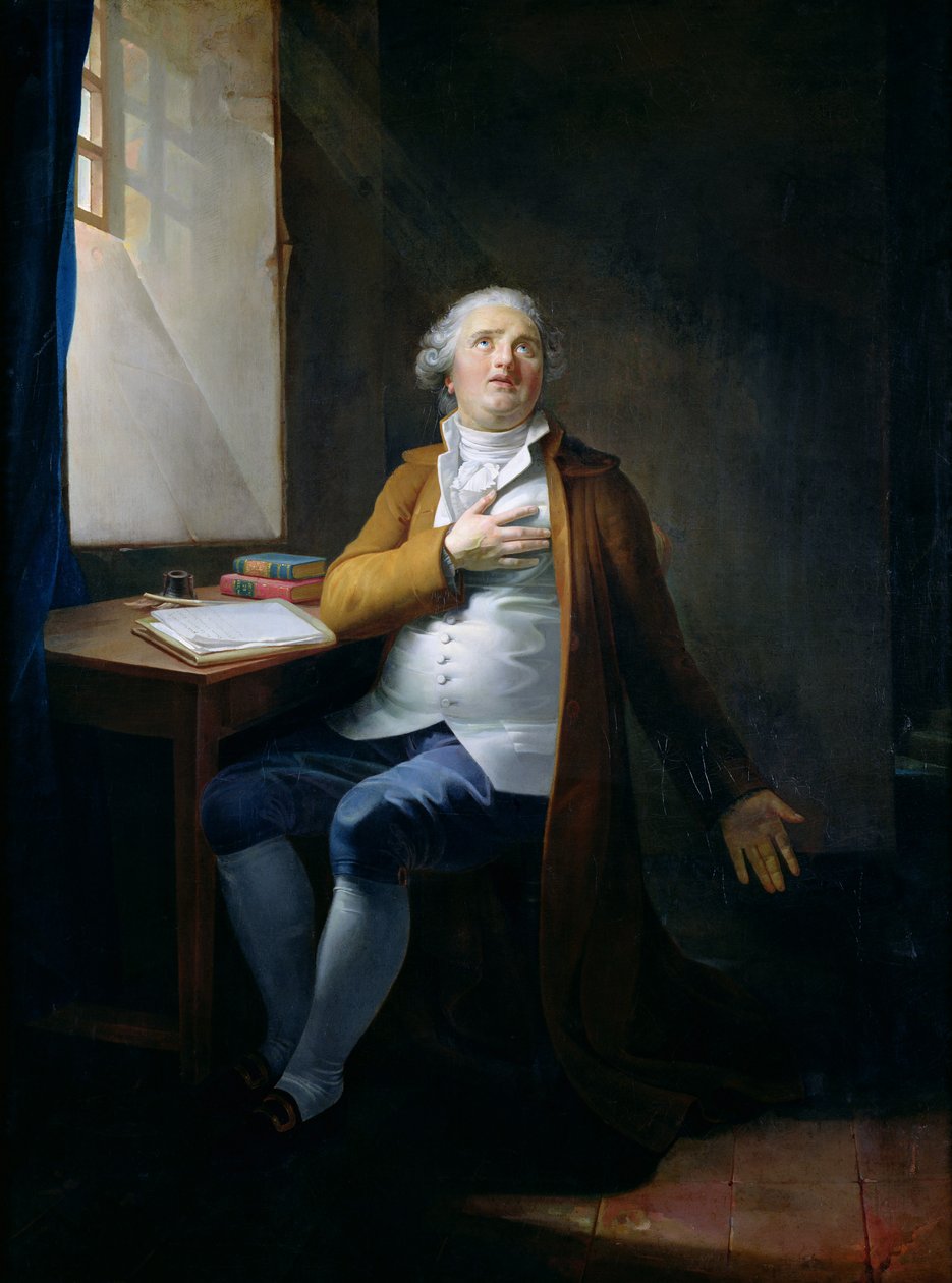 Ludvík XVI. (1754-93) v chrámu, kolem roku 1795 (olej na plátně) od Henri Pierre Danloux