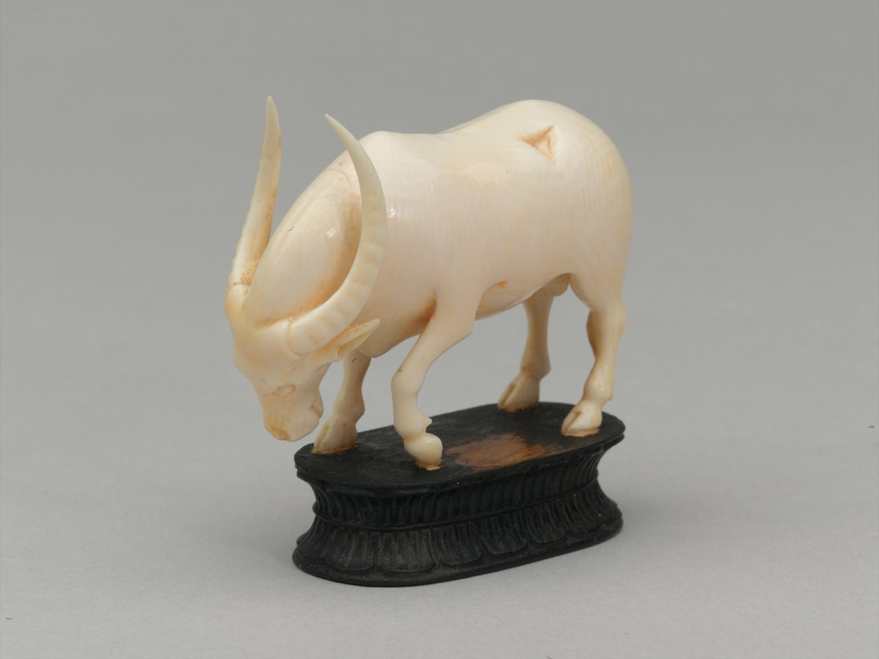 Černý biskup, šachová figurka, Indie, circa 1820 od Henri Pille