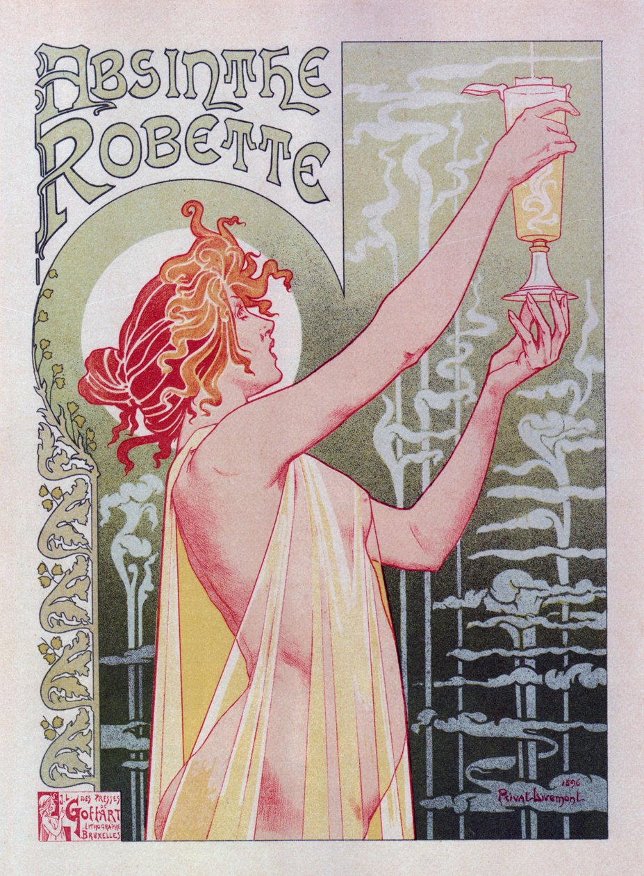 Plakát Absinthe Robette, 1896 od Henri Henri Antoine Théodore Livemont