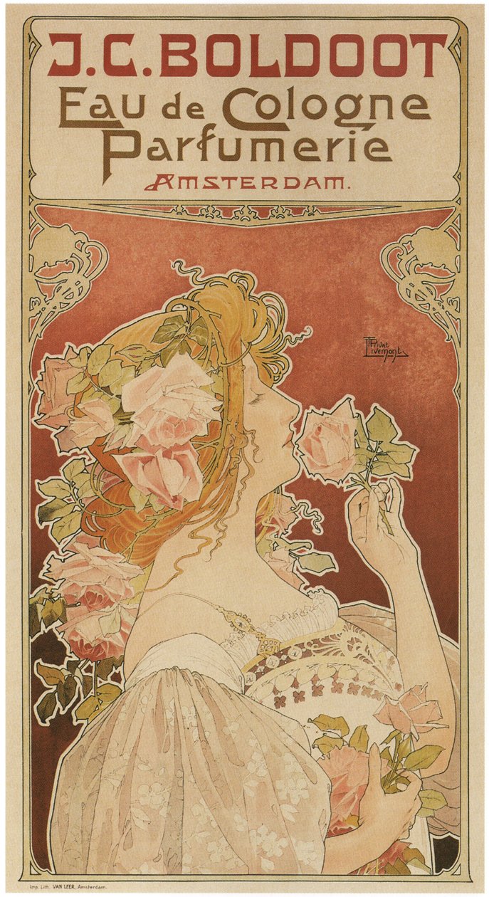 Eau de Cologne Parfumerie, 1899 od Henri Henri Antoine Théodore Livemont