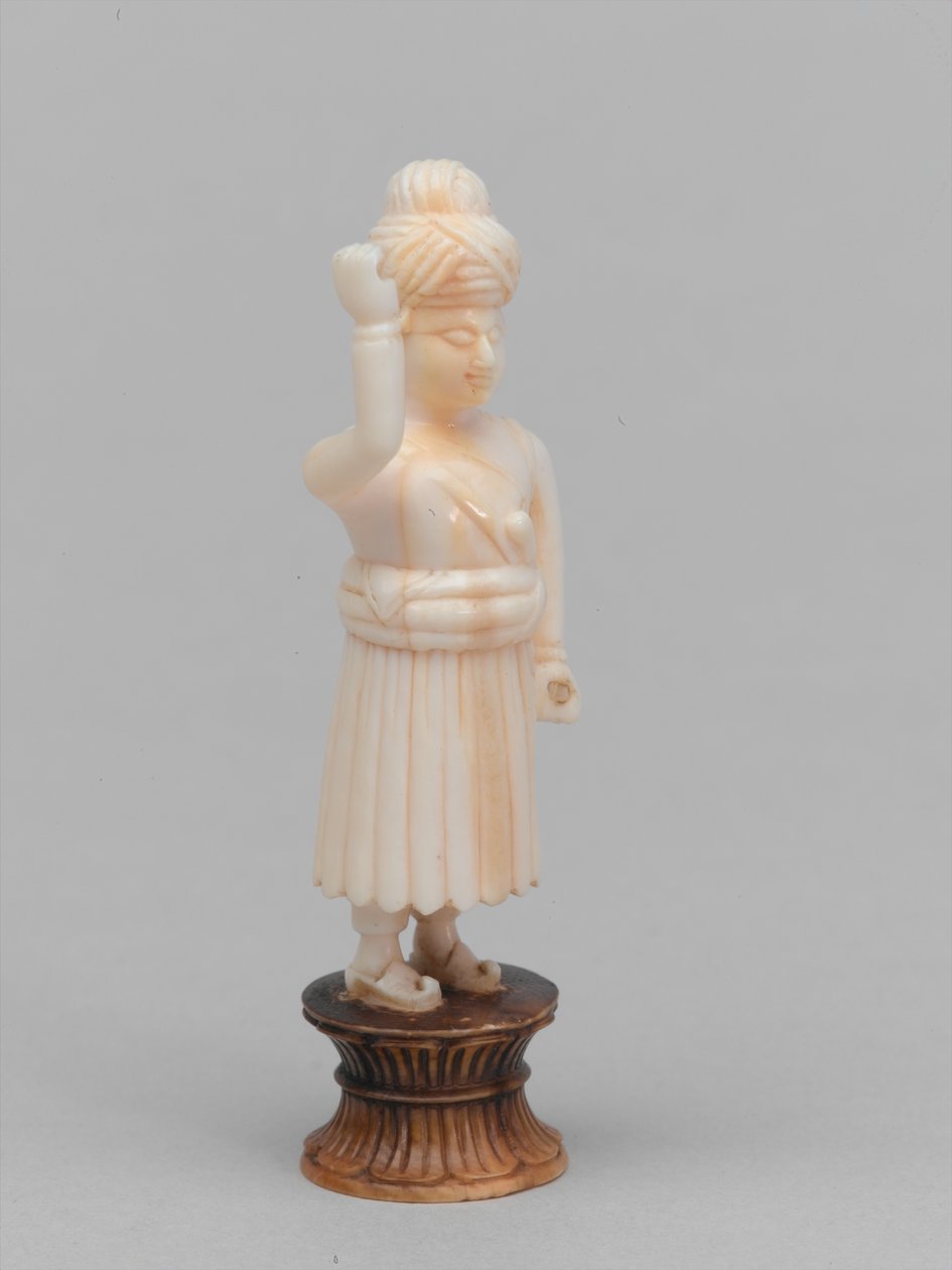 Černý pěšec, šachová figurka, Indie, cca 1820 od Henri Renaud