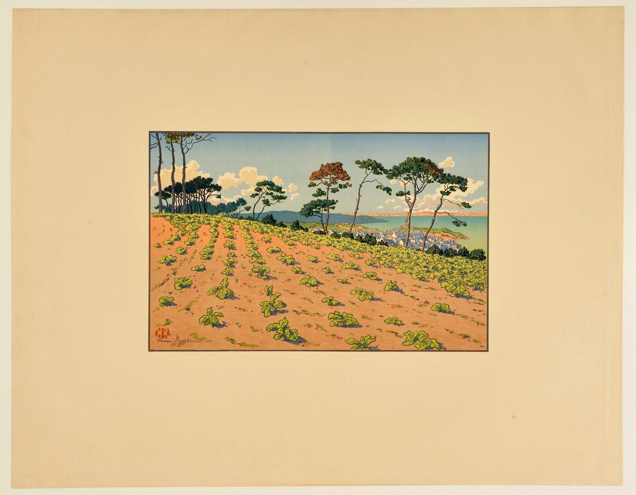 [Douarnenez z pohledu ze silnice „Route du Ris“] od Henri Rivière