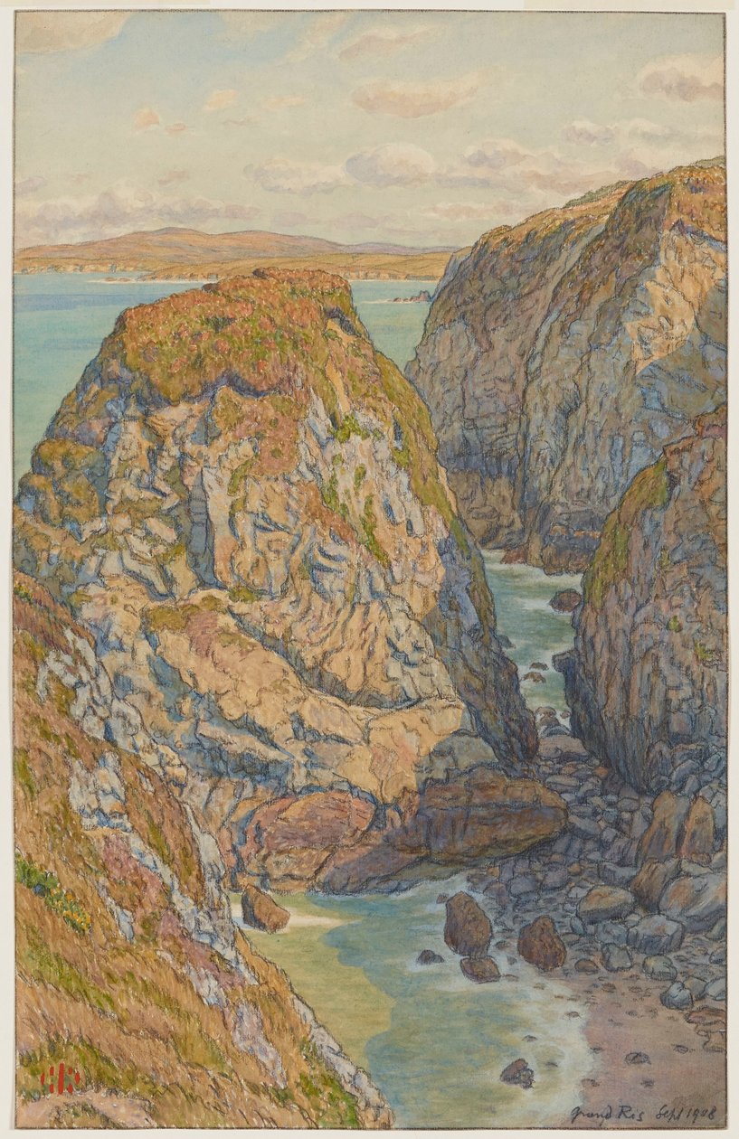 Klippen des Grand Ris. (Bucht von Douarnenez) od Henri Rivière