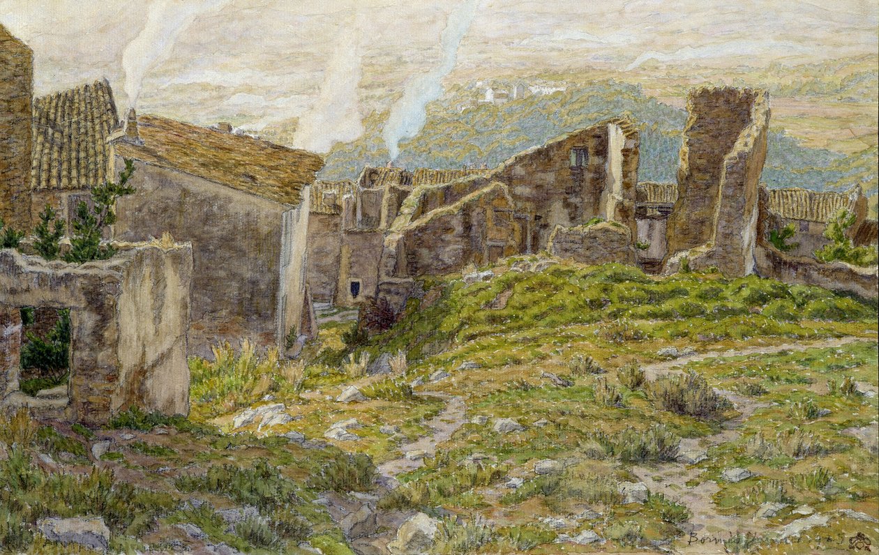 Starý hrad Bormes Les Mimosas od Henri Rivière
