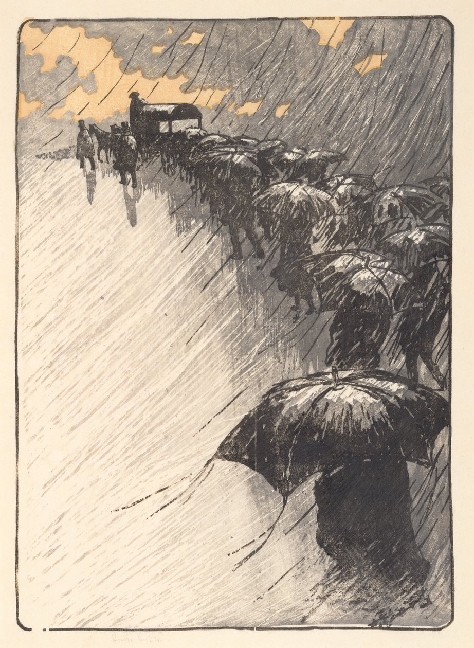 Pohřeb v Trestraou od Henri Rivière