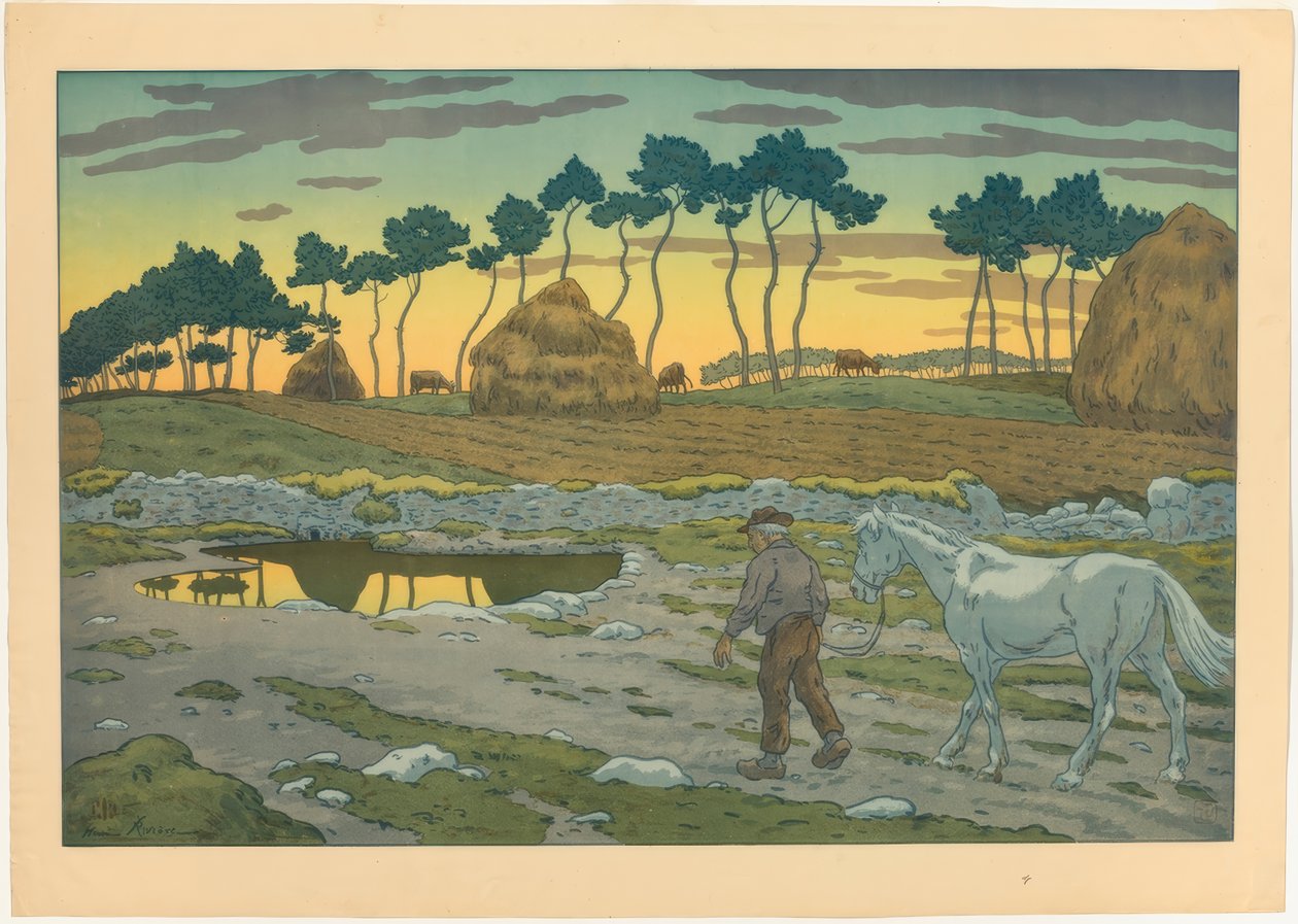 soumrak od Henri Rivière