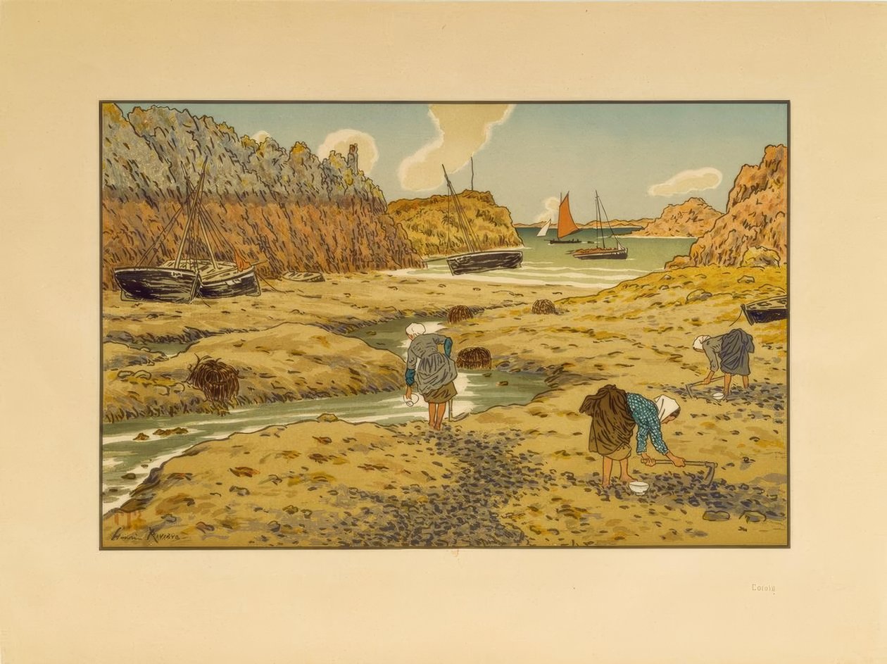 Přístav Loguvy při odlivu od Henri Rivière