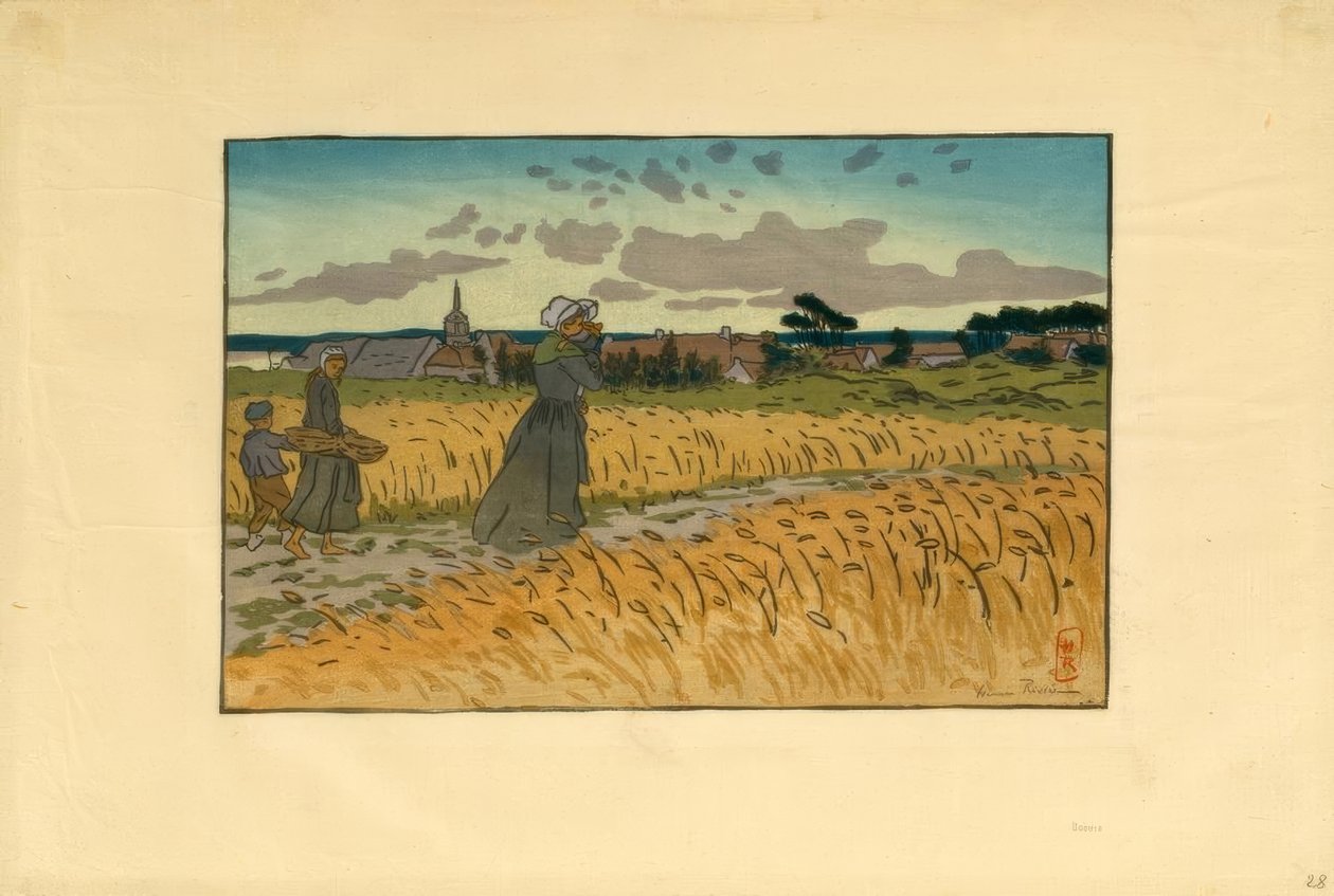 Vesnice Perros-Guirec od Henri Rivière