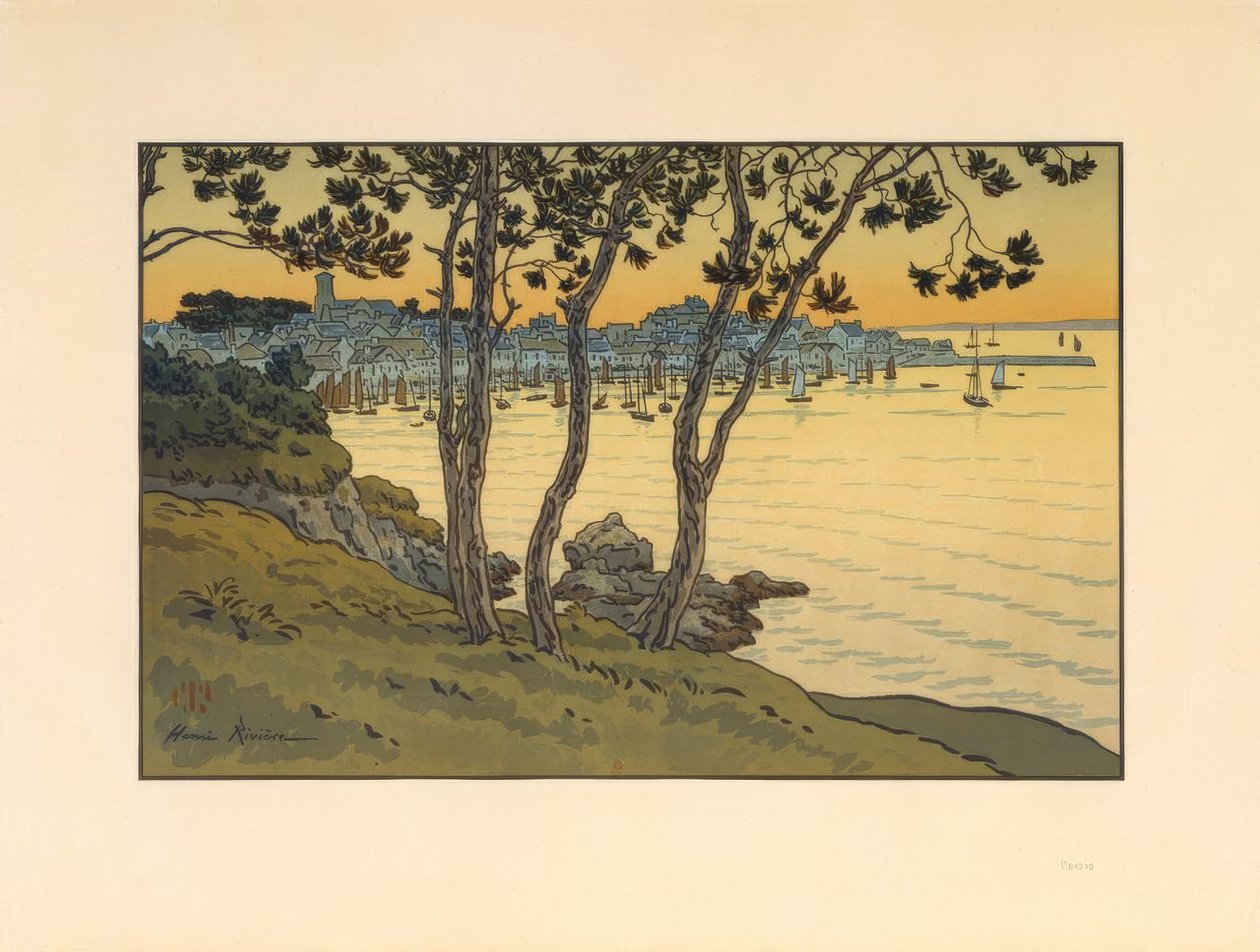 Přístav Douarnenez od Henri Rivière