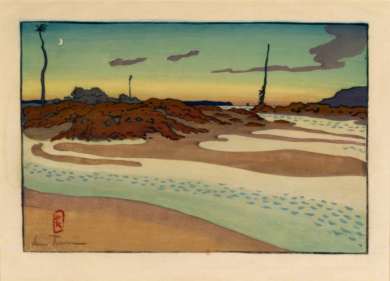 Štítky; Ústa, Cheruette a Osel (Saint-Briac) od Henri Rivière