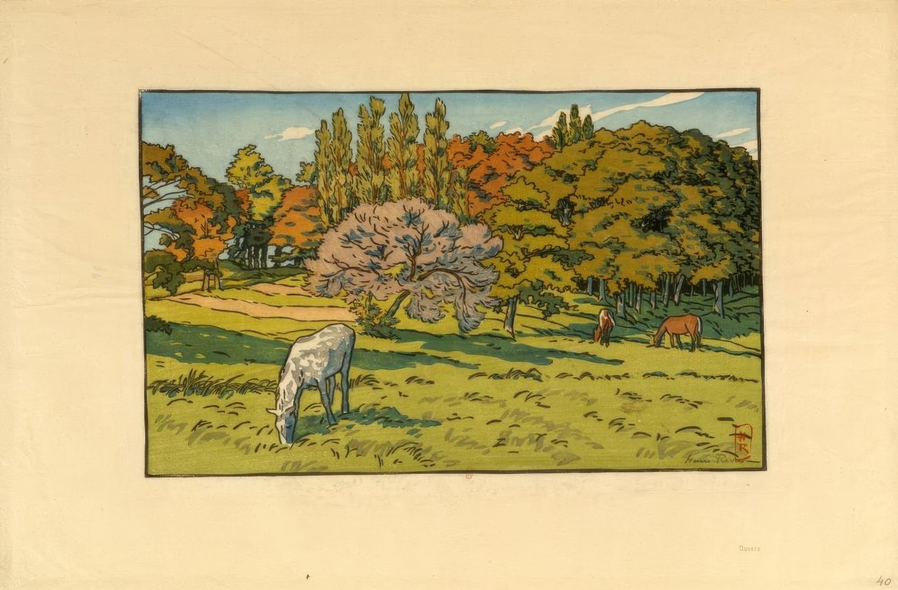 Malé dřevo v Beret (Douarnenez) od Henri Rivière
