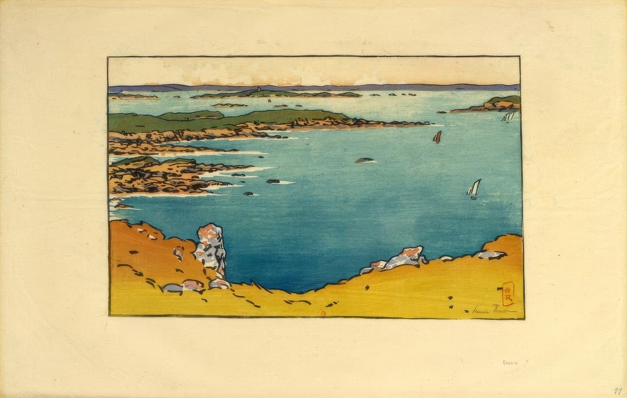 Pointe de la Haye při pohledu z La Garde-Guérin (Saint-Briac) od Henri Rivière
